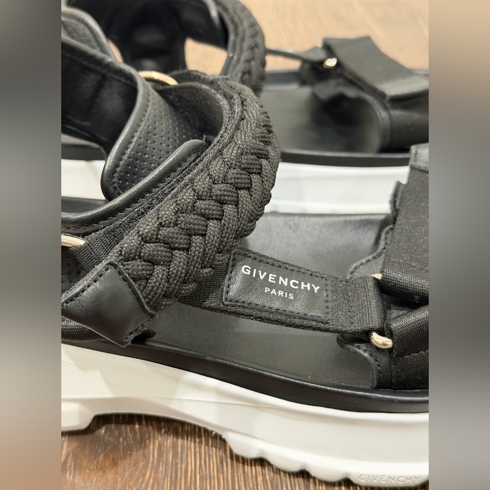 Givenchy Black Leather Sandals - Picture 6 of 7